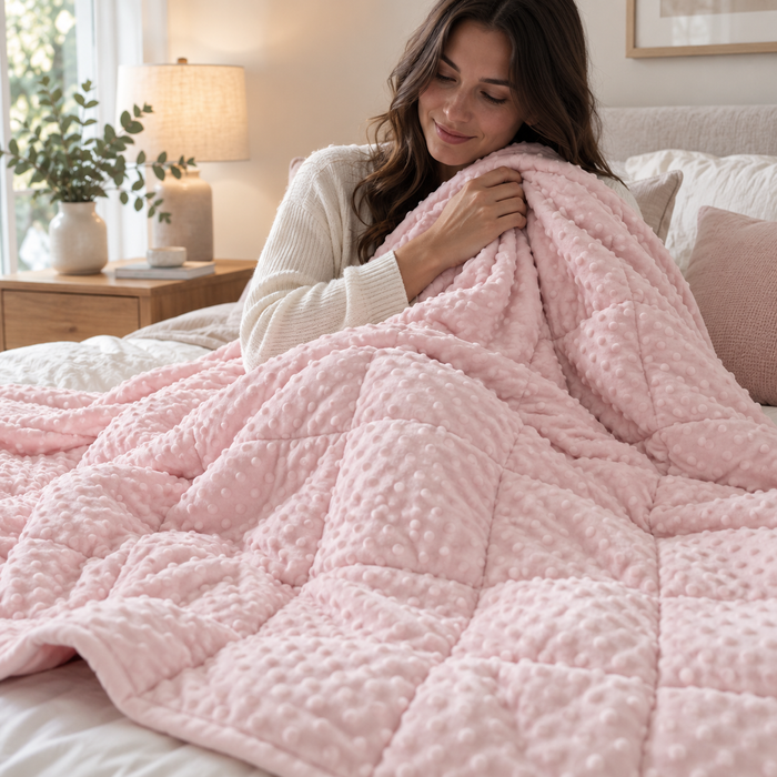 Weighted Minky Throw Blanket