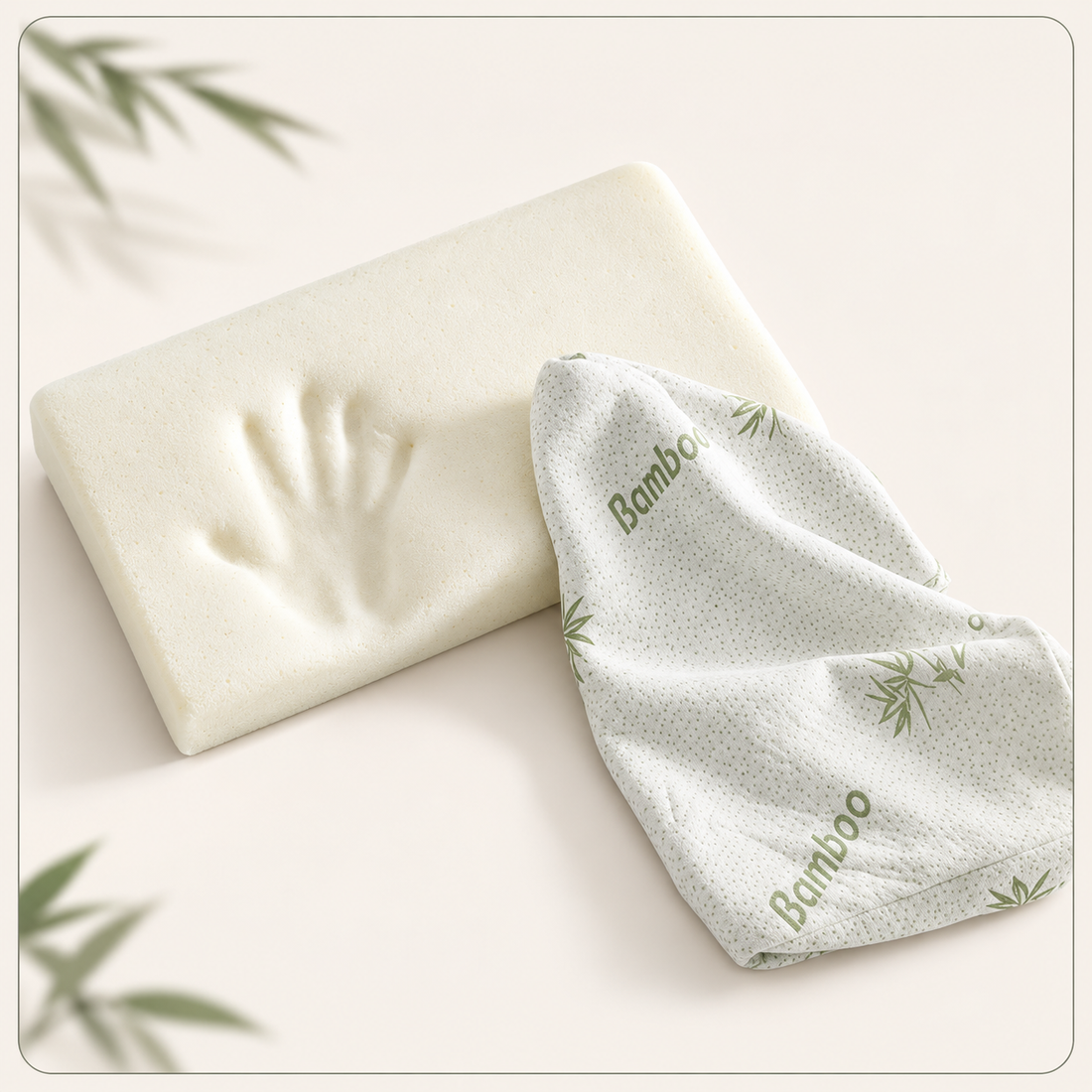 Ergonomic Bamboo Memory Foam Contour Pillow