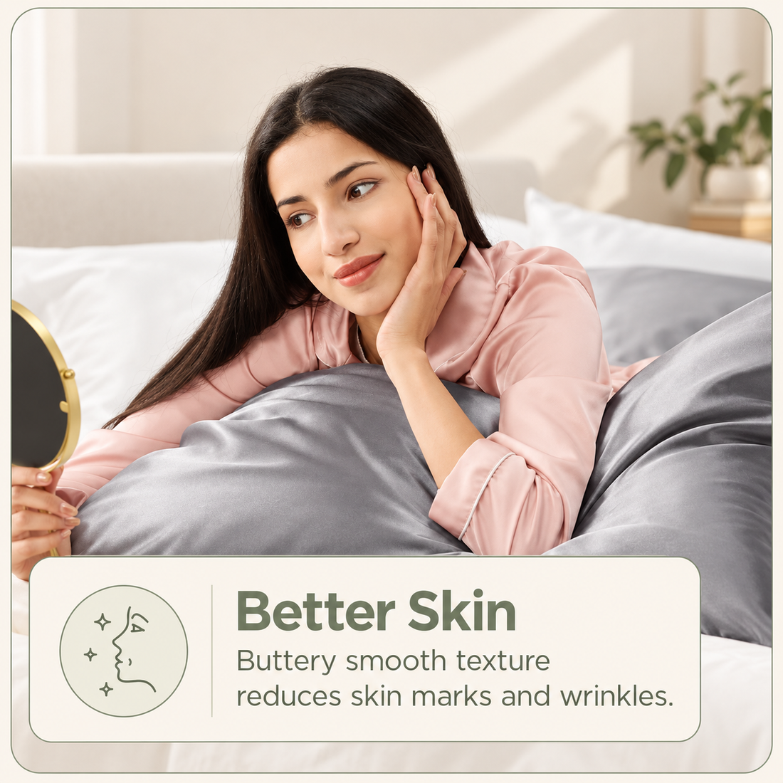 2 Pack Silk Pillowcase for Hair and Skin