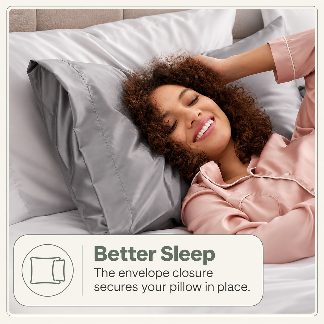 2 Pack Silk Pillowcase for Hair and Skin