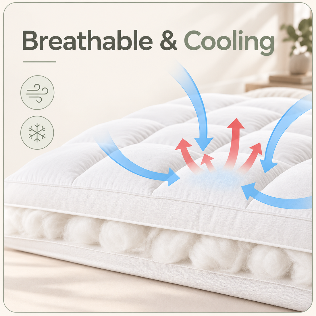 Cooling Calming Mattress Topper Pad