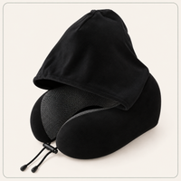 Hooded Memory Foam Travel Neck Pillow
