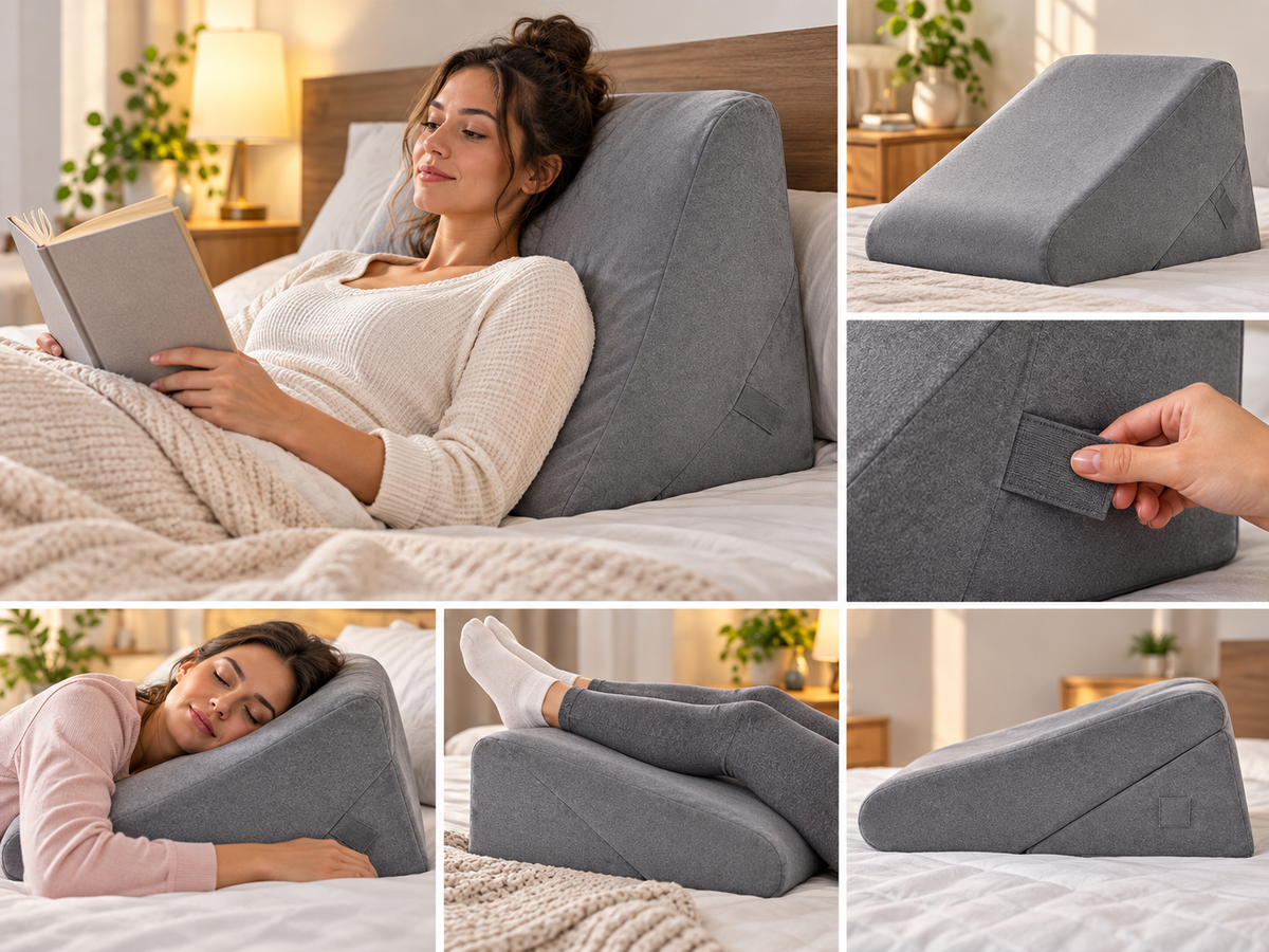 Adjustable Bed Wedge Ergonomical Support Pillow