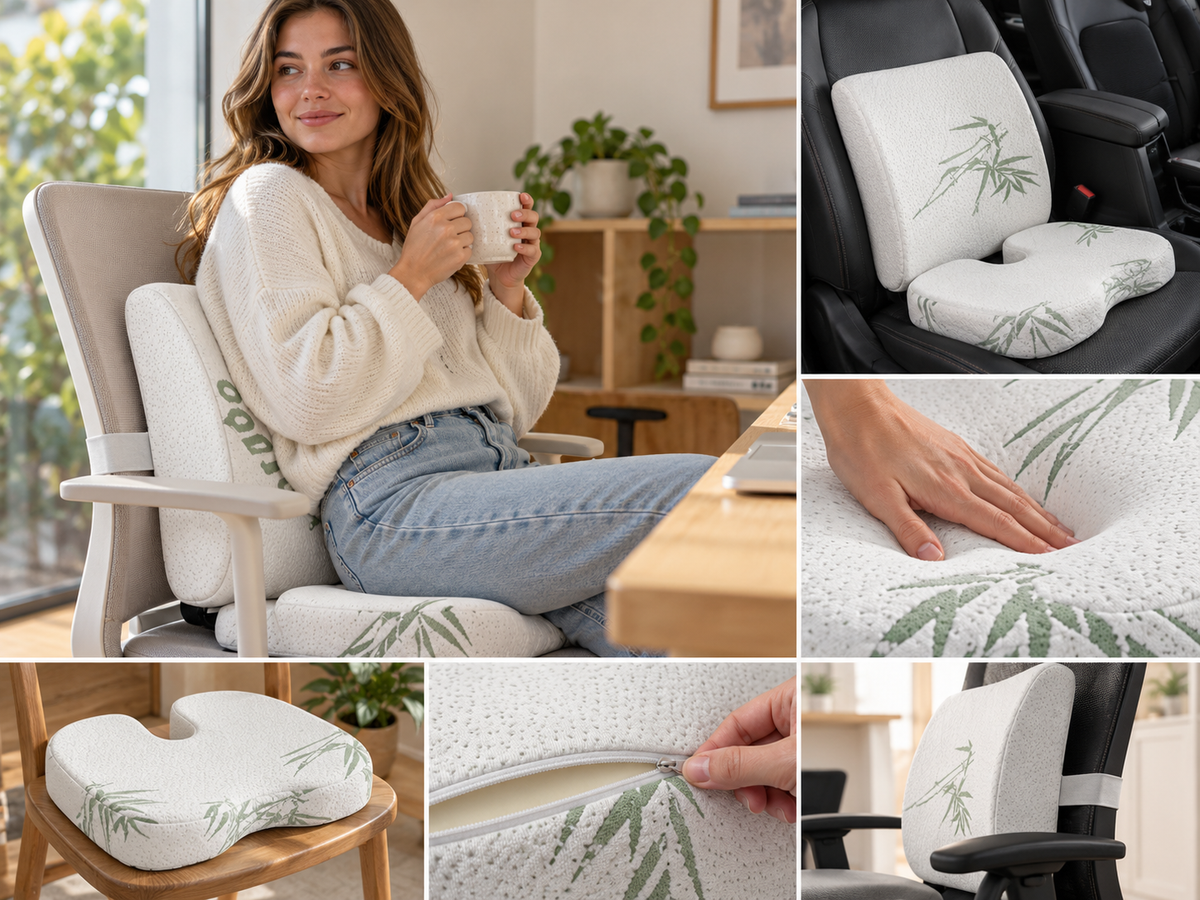 Ergonomic Memory Foam Back Seat Cushion