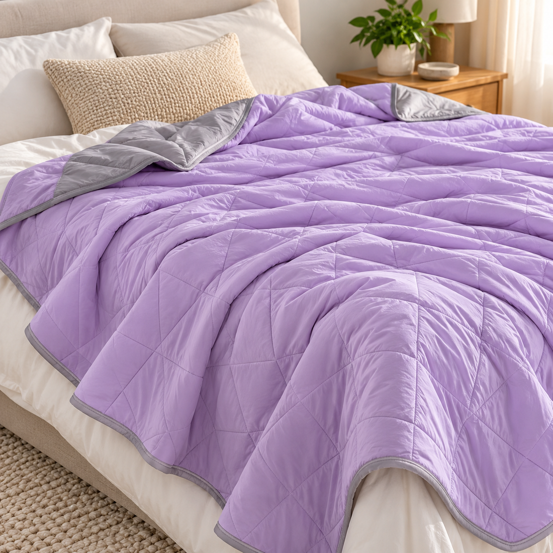 Breathable Cooling Summer Quilt Blanket for Summer
