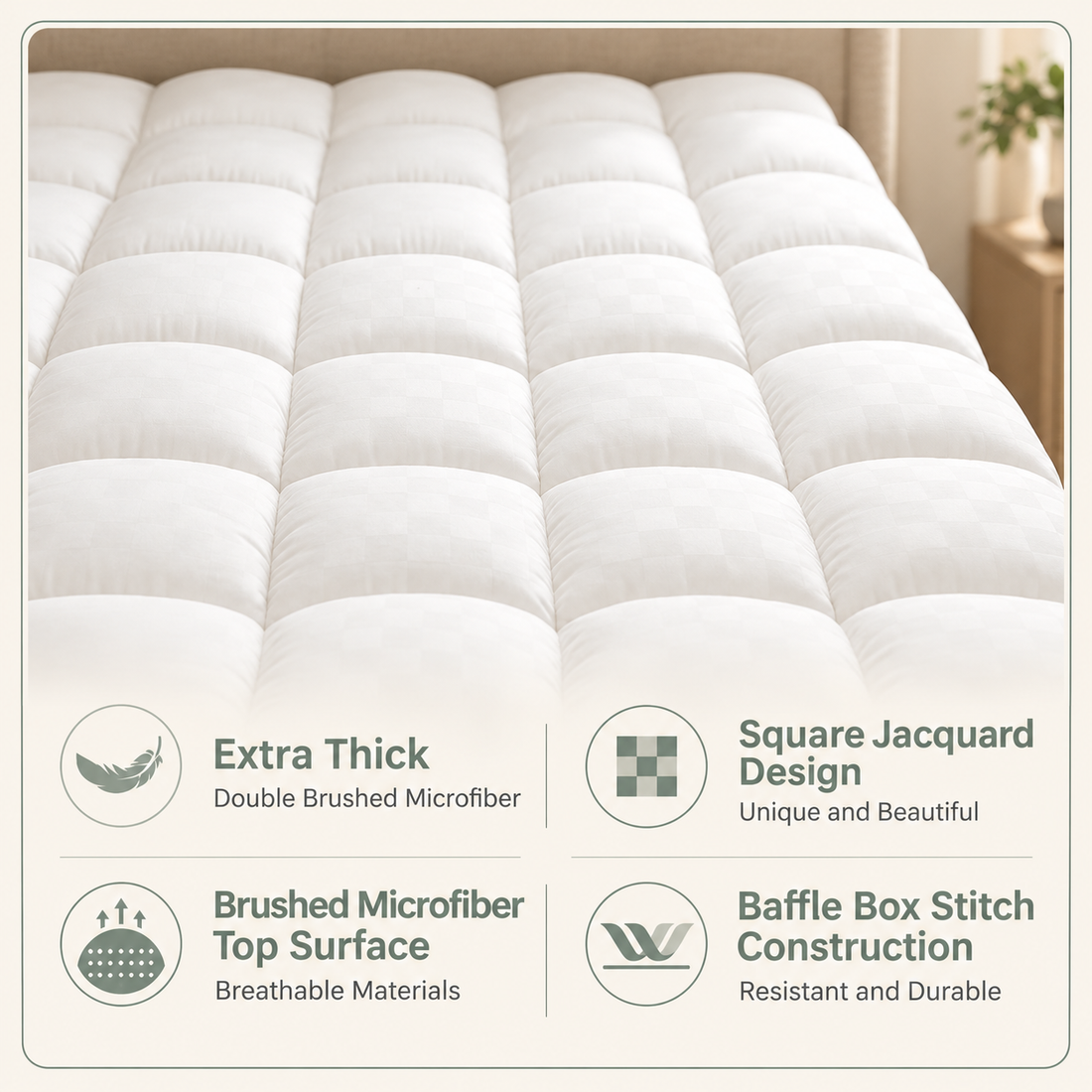 Cooling Calming Mattress Topper Pad