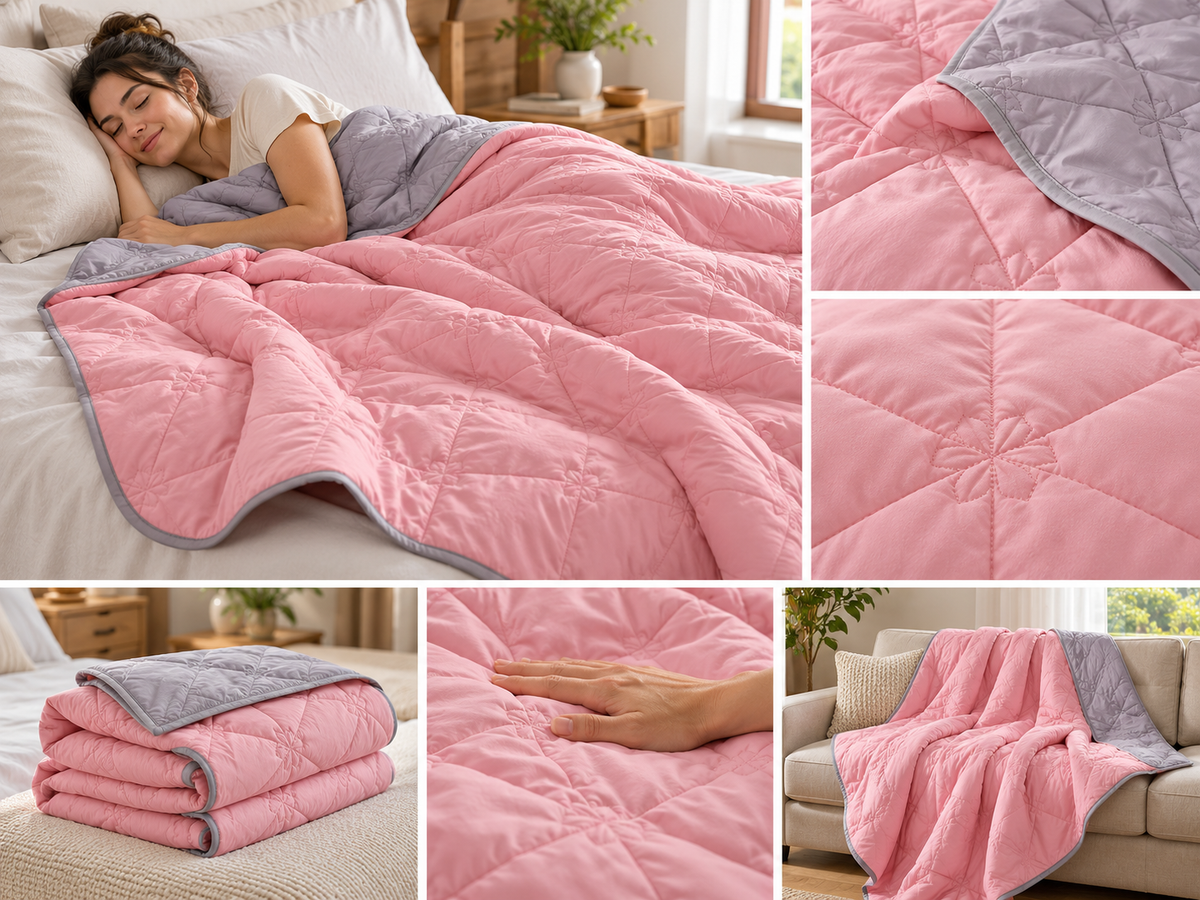 Breathable Cooling Summer Quilt Blanket for Summer