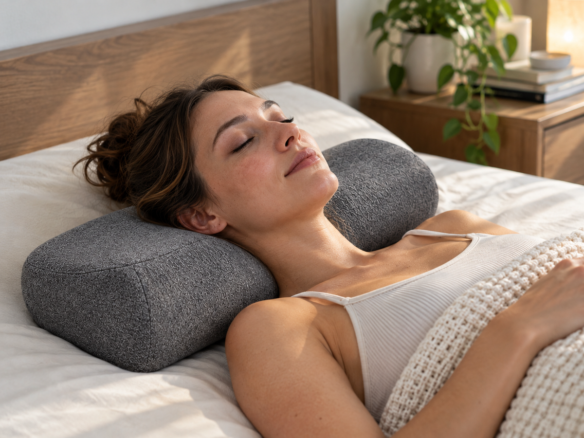 Memory Foam Cervical Neck Bolster Pillow