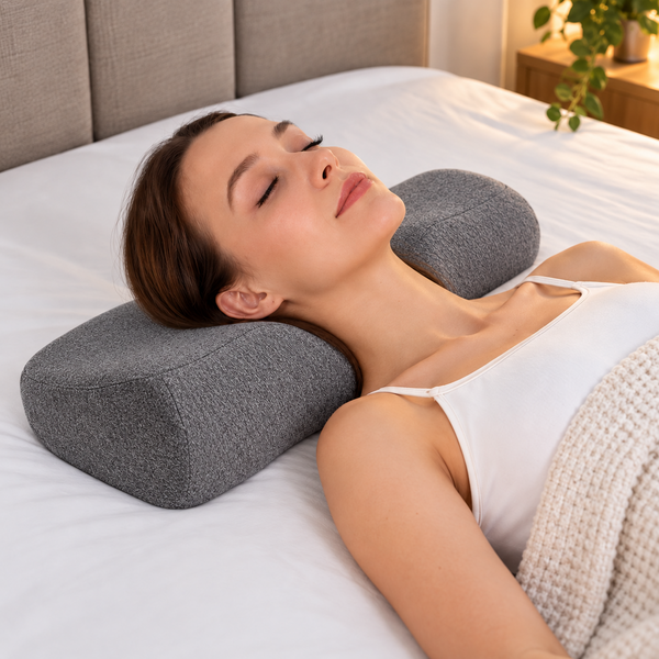 Memory Foam Cervical Neck Bolster Pillow